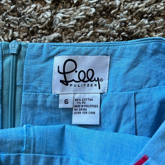 Lilly Pulitzer Blue Embroidered Crab Skort - Picture 4 of 5